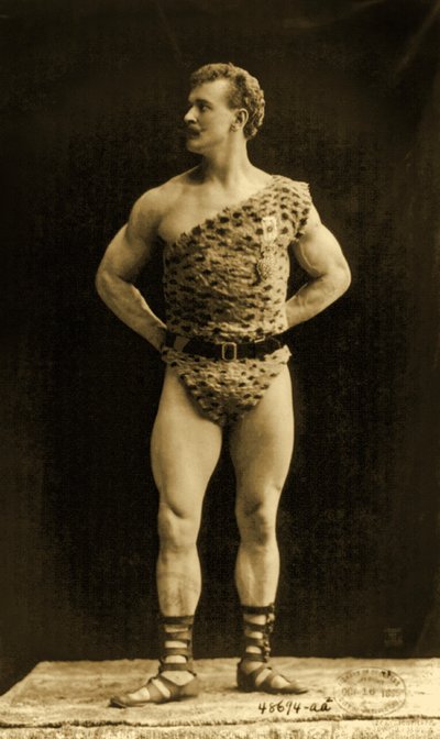 Eugen Sandow in Classical Ancient Greco-Roman Pose by Benjamin J. Falk